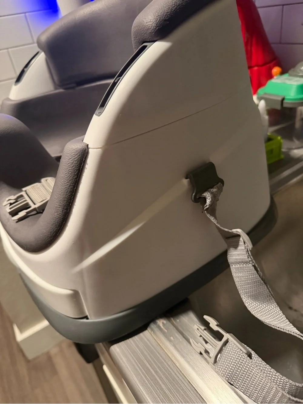 Ingenuity Baby Base 2-in-1 Booster Feeding and Floor Seat with Self-Storing Tray